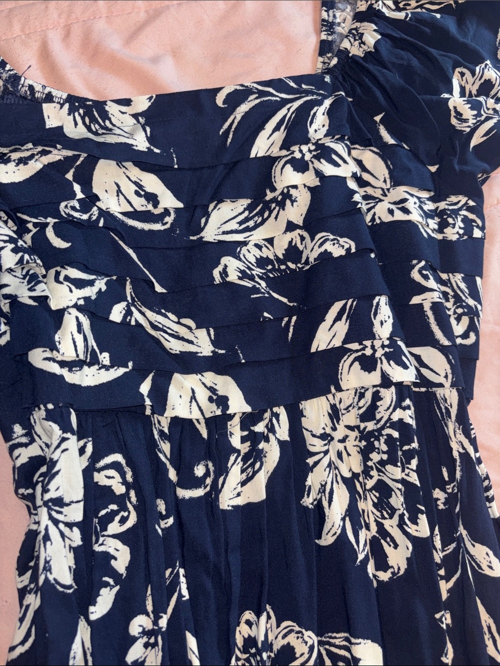 Maurices Navy and White Floral Dress Size 1X Plus Size NEW - Picture 5 of 15